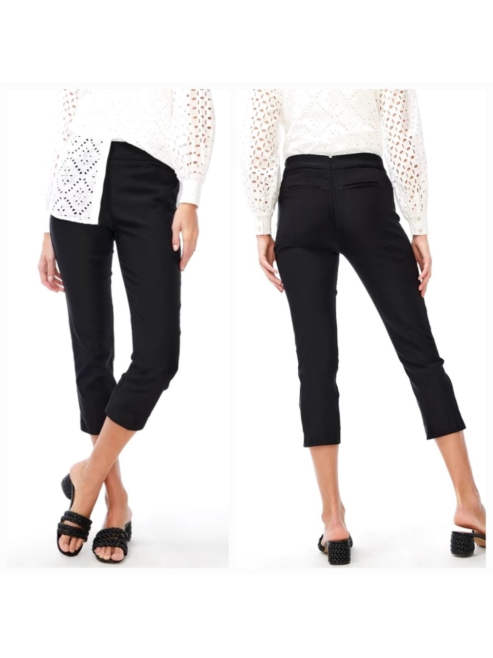 Chico’s So Slimming Brigitte Slim Leg Black Cropped Pants Size 8 Chico’s 1